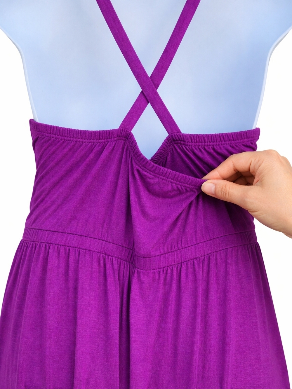 Torrid 3X Magenta Purple Jersey Knit High Neck Midi Skater Dress NWT - Picture 5 of 13